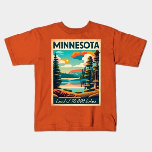 Minnesota Vintage Travel Poster Kids T-Shirt